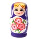 thumbnail image 1 of Juego de 5 unidsset de muñecas púrpuras de madera para niños Ehuebsd y adultos juguetes de anidación rusa Babushka Matryoshka pintura a mano, 1 of 6