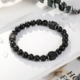 thumbnail image 6 of HIPKZ Fathers Day Gifts for Dad Matte Lava Volcanic Stone Beads Bracelet with Love Card Natural Stone Beaded Bracelet Lava Bracelet Birthday Fathers Day Christmas Gifts for Men, 6 of 10