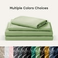 thumbnail image 3 of Sonive Bed Sheet Sets,Ultra Soft Breathable Luxury 3 Piece, (Sage green, Twin), 3 of 8