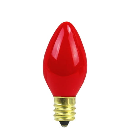 - Pack of 4 Opaque Ceramic Red C7 Christmas Replacement Bulbs