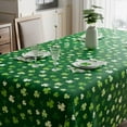 thumbnail image 4 of St Patricks Day Gradient Green Shamrock Tablecloth Rectangle Washable Table Covers for Indoor Outdoor Dining Table Home Party Decorations 60x120 Inch, 4 of 6