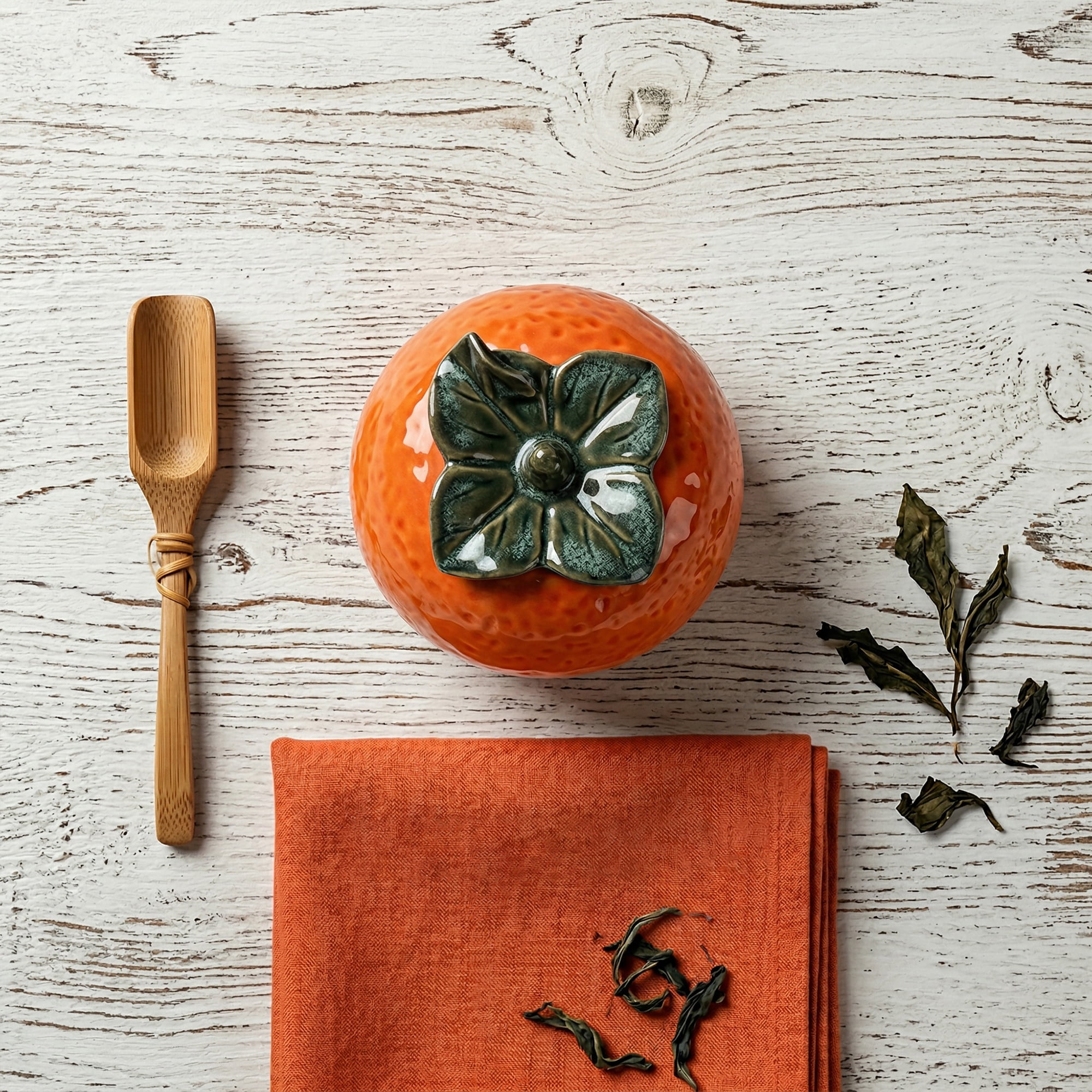 Unique Bargains Pumpkin Ceramic Jar with Airtight Lid for Fall Decor Orange Shape 3.3in