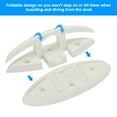 thumbnail image 4 of Uxcell 5Inch Boat Folding Cleat Flip-up Dock Cleat Dock Mooring Cleat with Screws, White 2 Pack, 4 of 6