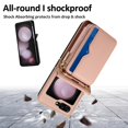 thumbnail image 5 of Allytechgroup Zipper Wallet Phone Case for Samsung Galaxy Z Flip 6, with Stylish Crossbody Strap Cards Slots RFID Blocking Shockproof Protective Luxury Case for Girls Women, Pink, 5 of 8