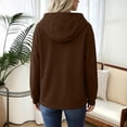 thumbnail image 4 of Womens Zip Up Hoodies Solid Color Long Sleeve Casual Sweatshirt Drawstring Waist Comfy Lightweight Sweatshirts with Pocket Fall Clothes, 4 of 7