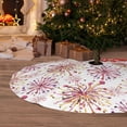 thumbnail image 6 of Yiaed Fireworks Print Christmas Tree Skirt , Tree SkirtsTree Mat for Christmas Winter Holiday Indoor Decorations-30", 6 of 7