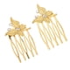 thumbnail image 1 of de cabellero Nupcial Flor de Mariposa Ornamento Simple Nupcial Diamante de Imitación Oro, 1 of 9