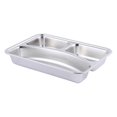 thumbnail image 2 of Fruit Dish Stainless Steel Divided Serving Dish Office Use 24X7X4CM Dishwasher Suitable 1Pack, 2 of 4