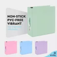 thumbnail image 6 of Enday 3 Ring Binder, Round Ring Pastel With Clear View Cover for Letter Size 8.5 x 11'' Paper & 2 Inside Pockets 3-Inch Green, 6 of 6