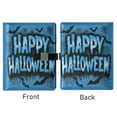 thumbnail image 2 of 9.2x6.7 inch Leather Notebook 100 Sheets, Multi-Pocket Design & Pen Loop Blue Color Happy Halloween Refillable Journal Organizer, 2 of 6
