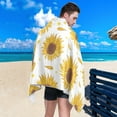 thumbnail image 5 of Dreamtimes Yellow Sunflower Beach Towel Quick Dry Absorbent Bath Towels Sandproof Lightweight Towel for Gym Yoga Sports Swimming- 30x60in, 5 of 7