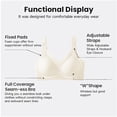 thumbnail image 6 of Women's Adjustable Pull And Drop Large Size Underwear Women's Gathering Sports Bra Without Steel Rings Women Bra Push up Womens Padded Bras Womens Comfort Bras Womens Bras Underwire Pads for Sports, 6 of 6