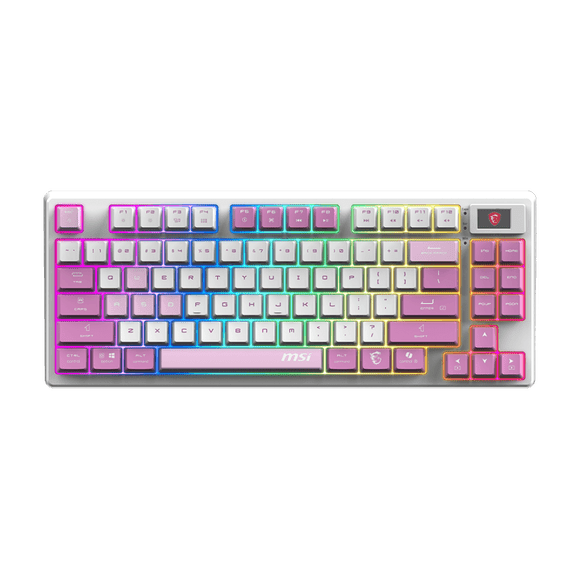 MSI FORGE GK600 TKL Tenkeyless Wireless RGB Mechanical Gaming Keyboard, Violet