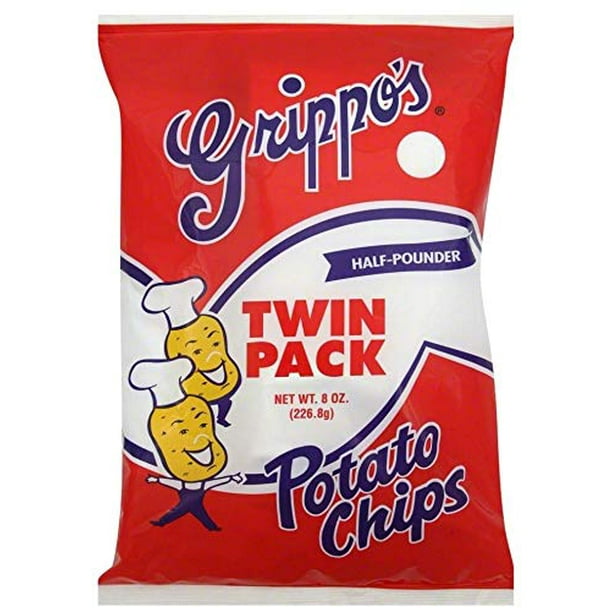 Grippo's Plain Twin Pack Potato Chips (6 8 oz. Bags)