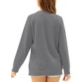 thumbnail image 2 of Sweat-shirt Décontracté à Col Rond à Manches Longues Imprimé à Rayures et Mollet, 2 of 3
