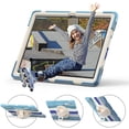 thumbnail image 6 of Dteck for Samsung Galaxy Tab S10 Ultra Case 2024 with Pencil Holder Crossbody Strap 360 Rotating Hand Strap & Stand, Rugged Case for Galaxy Tab S10 Ultra / Tab S9 Ultra/ S8 Ultra 14.6",Rainbow Blue, 6 of 12
