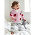 thumbnail image 6 of Rovasas Girl Button Up Sweaters Long Sleeve V Neck Cherry Embroidery Knitwear, 6 of 9