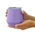 thumbnail image 5 of JoyJolt Vacuum Insulated Stemless Wine Tumbler with Lid - 12 oz - Purple, 5 of 8