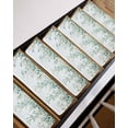 thumbnail image 3 of Eucalyptus Leaves Stair Treads for Wooden Steps Indoor Runner Rug Carpet, Sage Green Botanical Spring Summer 7 Pieces Peel and Stick Staircase Step Treads Covers Washable Throw Door Mats, 30"x8", 3 of 5