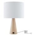 thumbnail image 1 of Posh Living Brynlie Table Lamp 5ft Power Cord USB Charger White, 1 of 9