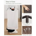 thumbnail image 3 of Laundry Hamper with Lid, 112 L Handwoven Rattan Wicker Laundry Basket, 2 Removable Liner Bags Metal Heightened Feet, 6 Mesh Bags, 2 Section Large Clothes Hamper for Bathroom Bedroom, Brown, 3 of 14