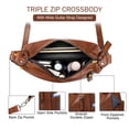 thumbnail image 4 of FALAN MULE Women Hobo Shoulder Bag Soft Leather Crossbody Purse with Multi Pockets Slouchy Handbag, 4 of 6