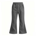 thumbnail image 3 of yillto Girls Fleece Sweatpants Elastic Waist Loose Wide Leg Pants Kids Fall Winter Casual Pant with Pockets, 3 of 7
