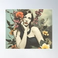 thumbnail image 2 of Vintage Woman Flowers Poster Wall Art, Modern Wall Decor For Living Room Bedroom, 24x36 UNFRAMED, 2 of 3