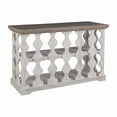 thumbnail image 2 of Wooden Sofa Table with 2 Open Bottom Shelves Brown and Antique White - Saltoro Sherpi, 2 of 5