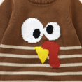 thumbnail image 6 of XIMIN Baby Gir Girl Boy Cute Turkey Embroidery Smocked Bodysuit Clothes Long Sleeve Sweater One Piece Romper Infant Newborn Thanksgiving Outfits, 6 of 7