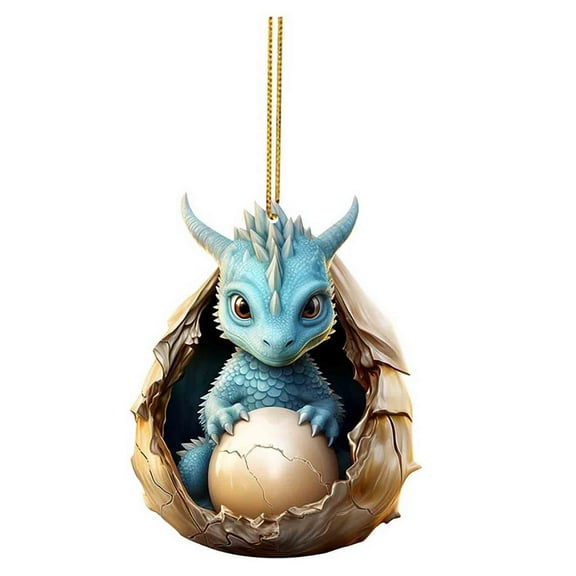 EUDIDV Holiday Decorations Christmas Dinosaur Car Decoration Pendant Scene Layout Pendant Crafts Gift Xmas Tree Ornaments