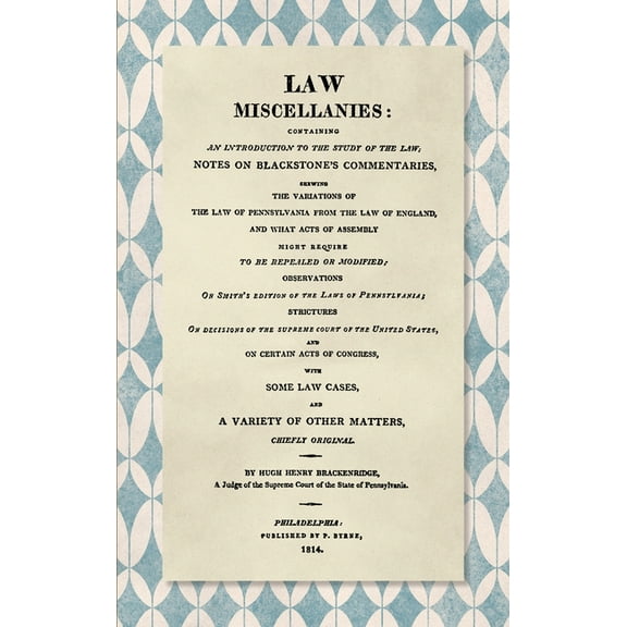 Law Miscellanies [1814] (Hardcover)