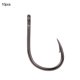 thumbnail image 2 of 100 piezas de anzuelos de pesca de acero con alto contenido de carbono con anzuelo de púas afiladas, accesorio para pescadores, color negro con orificio, 2 of 9
