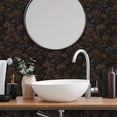 thumbnail image 5 of Abyssaly Floral Wallpaper Peel and Stick 17.3"×118" Floral Black Wallpaper Vintage Self Adhesive Textured Contact Paper Home Decor Wall Covering Old Furniture Renovation, 5 of 9