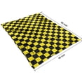 thumbnail image 4 of Yellow and Black Checkered Pattern Blanket,Comfortable Soft Flannel Throw Blanket,All Season,Warm Lightweight Blankets for Sofa Bed Couch Living Room Chair,60"x80", 4 of 4