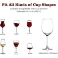 thumbnail image 3 of Wgthhk Wine Glass Rack, Wine Glass Hanger Rack Under Cabinet Stemware Wine Glass Holder Storage Hanger for Bar Kitchen Cabinet (3 Rows) - Gold, 3 of 5
