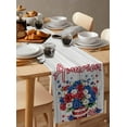 thumbnail image 6 of Independence Day Table Runner Cotton Linen 72 Inch Holiday Dresser Scarves, 4 of July Rose Wooden Grain Vintage Tablerunner for Kitchen Coffee Dining Bedroom Living Room Dinner Scarf Décor 13''x72'', 6 of 9
