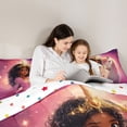 thumbnail image 4 of Erosebridal Cute Black Princess Full Size Comforter Sets,Cartoon Animal Unicorn Bedding Sets For Kids Girls,Reversible 3 Pieces, 4 of 7