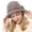 Khaki, variant on Women Winter Knit 1920s Vintage Bucket Bowler Hat Round Brim Warm Hat