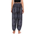 thumbnail image 2 of Defitshape Women's Harem Pants Yoga Hippie Boho Jogger Parachute Bohemian Genie Pants Cool Summer Beach Trousers Drawstring Elastic Waist Patterned2 One Size, 2 of 5