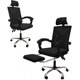 thumbnail image 2 of Silla Ejecutiva Ergonómica Lumax Modelo Clyde Color Negro con Altura Ajustable Reposacabezas Reposapies Ruedas Giratorias 360 Grados, 2 of 5