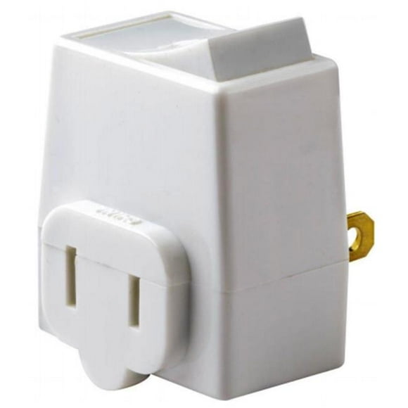 Leviton Mfg C27-01469-00W 13 Amp 125 Volt White Plug In Outlet Switch Tap