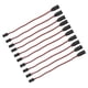 thumbnail image 4 of Cable de extensión servo de 3 pines, 10 unidades, modelo de automóvil, línea de conexión de controlador servo, núcleo interno de latón, 200 mm, macho a hembra, 4 of 12