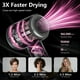 thumbnail image 2 of Secador de pelo profesional de alta velocidad de 160.000 RPM, 500 millones de iones negativos, secado rápido, silencioso, termorregulador, de viaje, con difusor y boquilla magnéticos, color rosa., 2 of 5