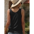 thumbnail image 4 of Women Summer Deep V Neck Tank Top Loose Fit Flowy Sleeveless Shirt, 4 of 7