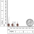 thumbnail image 2 of Gem Stone King 4.65 Ct Red Tiger Eye White Created Sapphire 925 Sterling Silver Pendant and Earrings Jewelry Set, 2 of 4