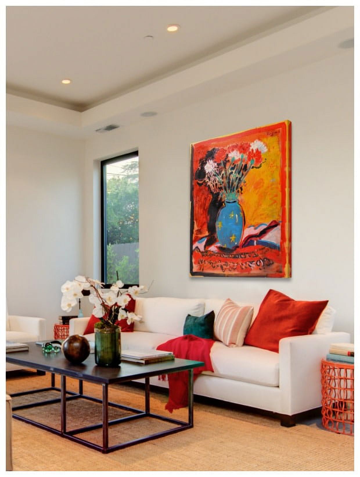 Marmont Hill "Blue Vase" by Wayne Ensrud Painting Print on Canvas
