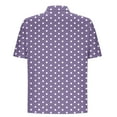 thumbnail image 4 of Dolkfu Blue Tee Shirt for Men Beach Short Sleeve Performance Polka Dot Comfy Cuba Button Down Shirt Men Summer Tops L, 4 of 5