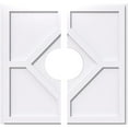 thumbnail image 1 of Ekena Millwork CMP26EY2-07000 26 in. OD x 7 in. ID Square Embry Architectural Grade PVC Contemporary Ceiling Medallion - 2 Piece, 1 of 1