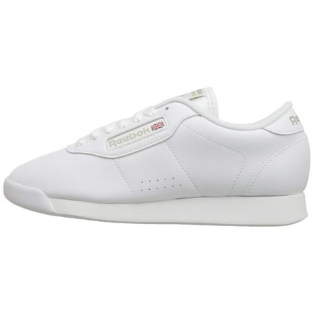 Reebok Womens Princess Classic Low Top Lace Up Running Sneaker, White, Size 7.5